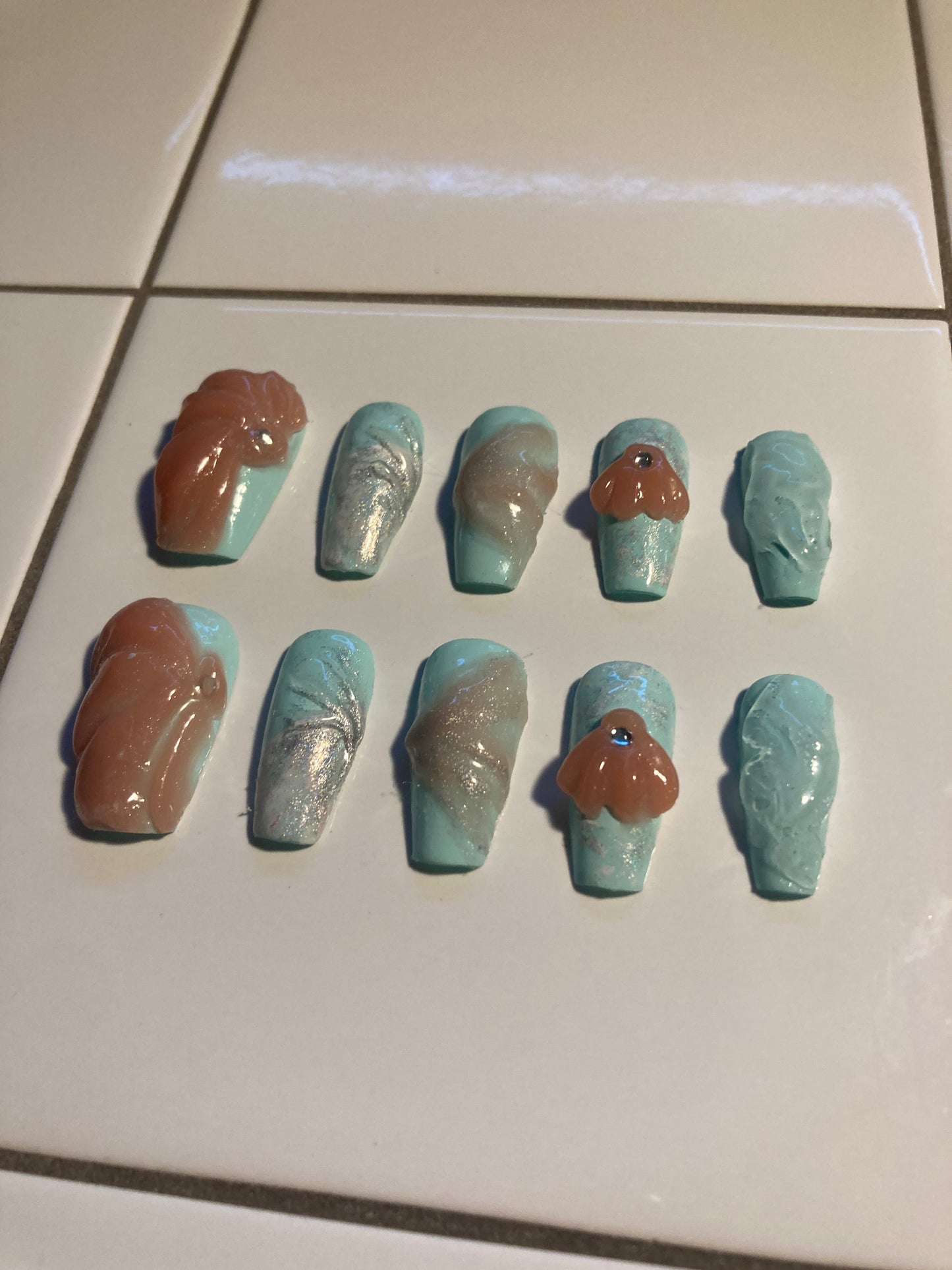 Under the Sea Press On Nail Set