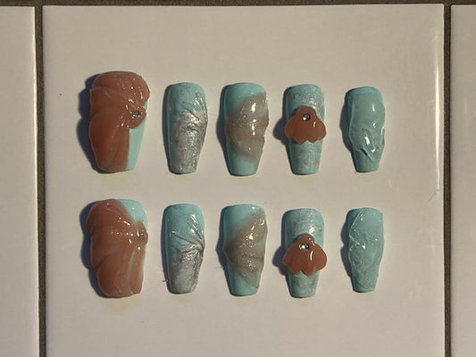 Under the Sea Press On Nail Set